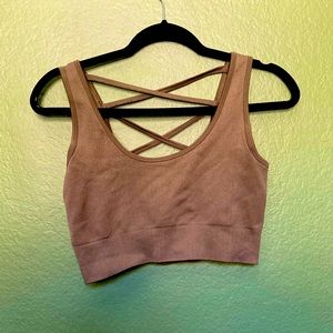 Army green sports bra